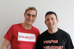 Marco Grober und Amit-Elias Marcus von der Aidshilfe Düsseldorf